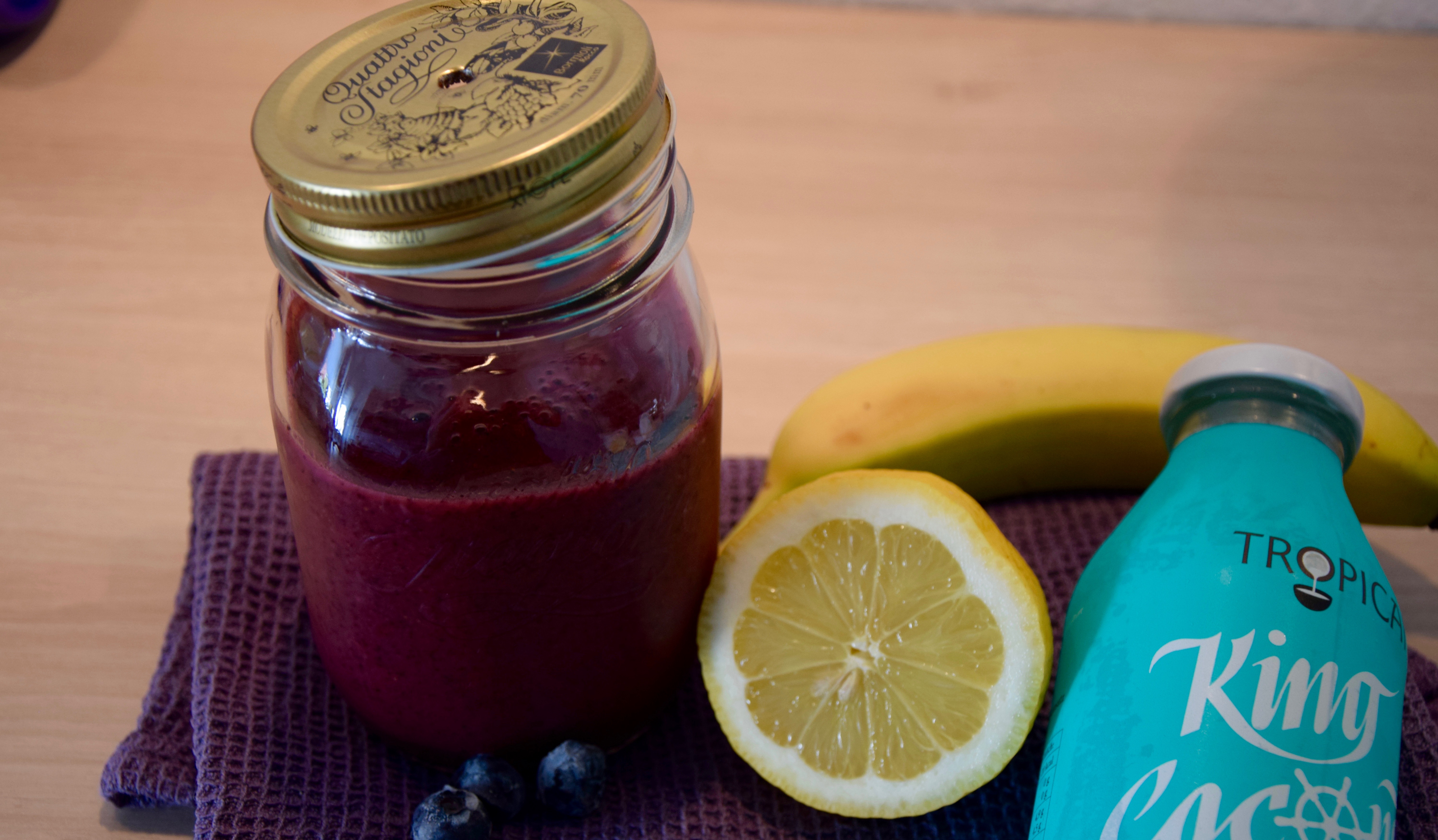 Blaubeer- Smoothie mit Kokoswasser aus dem Thermomix