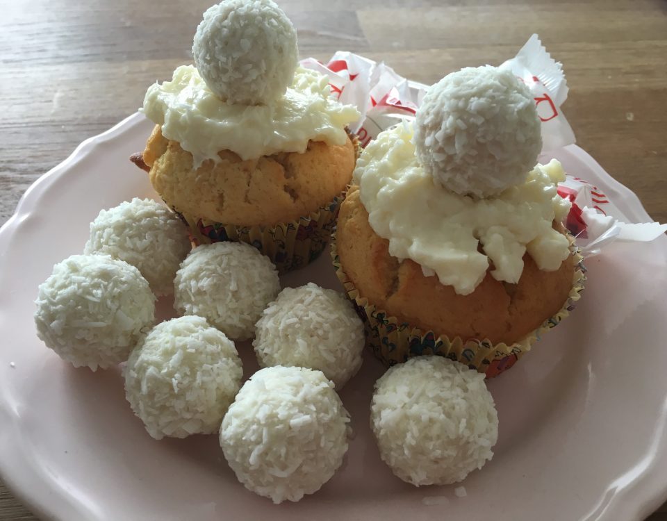 Raffaello, Cupcakes, Thermomix, backen, Essen