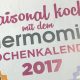 Wochenkalender 2017 Doris Muliar Thermomix