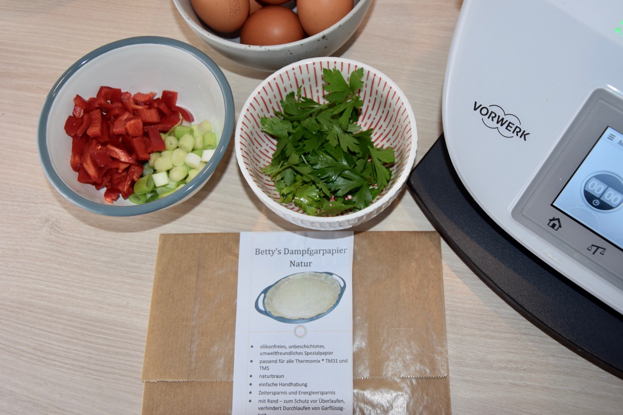 Zutaten Omelette mit Dampfgarpapier