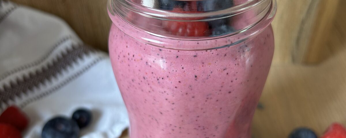 Himbeer-Heidelbeer-Smoothie - ThermiQueen