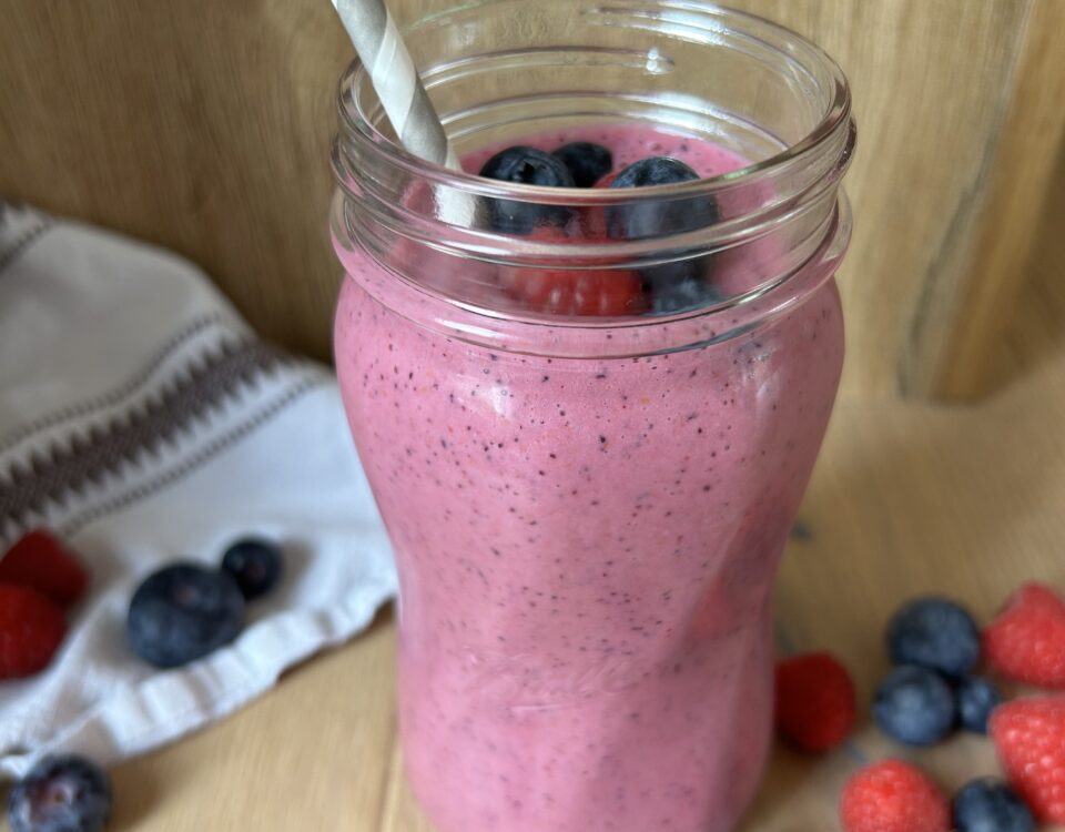 Himbeer-Heildebeer-Smoothie